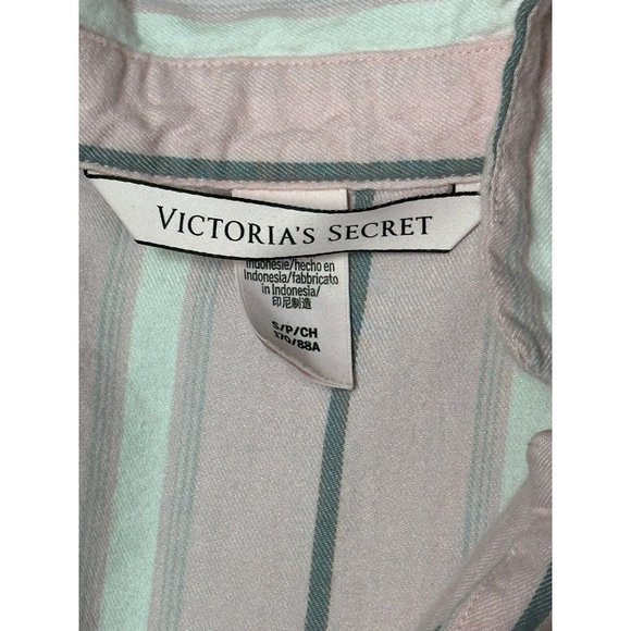 Victoria's Secret Pajama PJ Top Shirt Pink White Grey Ladies Size Small Dream - Picture 2 of 8